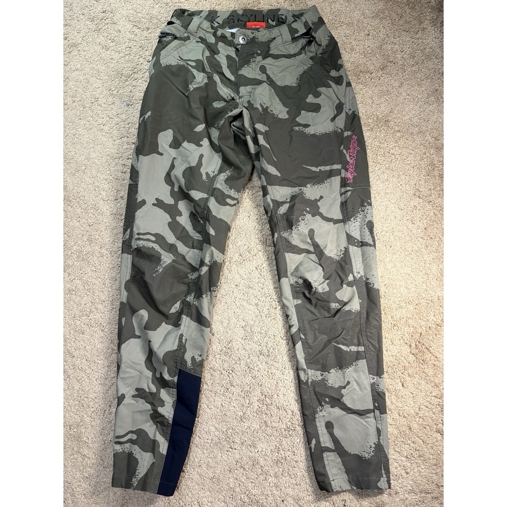 Troy Lee Designs Skyline Shadow Camo Pants Women 31 Cargo Zippered Pockets